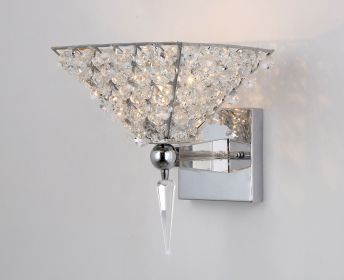 Hades 1-light Clear Crystal Wall Lamp