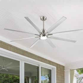 YUHAO 72 in. Integrated LED Brushed Nickel Smart Ceiling Fan with APP Remote