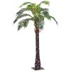 Outsunny 5' Artificial Lighted Palm Tree with 3 Coconuts, 200 LED Light, Color Changing Light Up Tropical Palm Tree with Remote for Indoor, Outdoor