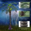 Outsunny 5' Artificial Lighted Palm Tree with 3 Coconuts, 200 LED Light, Color Changing Light Up Tropical Palm Tree with Remote for Indoor, Outdoor