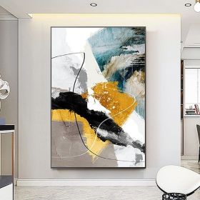 Handmade Abstract Gold Oil Painting On Canvas Wall Art Decoration Modern Picture For Home Decor (size: 50x70cm)