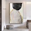 Hand-painted oil painting stone to run the porch hanging painting abstract texture light luxury living room background wall decoration painting