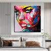 Handmade Oil Painting  Hand Painted Wall Art On Canvas Beauty Women Face Colorful Portrait Abstract Modern Home  Living Room hallway bedroom luxurious