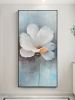 White flower thick large size square picture oil canvas painting abstract sitting room dining-room wall no framework