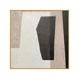 Abstract Beige Marble Geometric Graphics Canvas Paintings Poster  Wall Art Giclee Artwork for Wall Living Room Home Decor (size: 100x100cm)