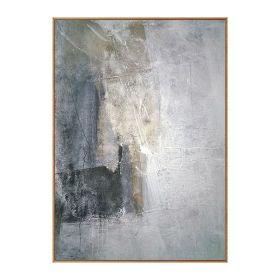 Hand-Painted Abstract Oil Painting Decorative Painting Simple Nordic Model Room Retro Gray Painting (size: 50x70cm)