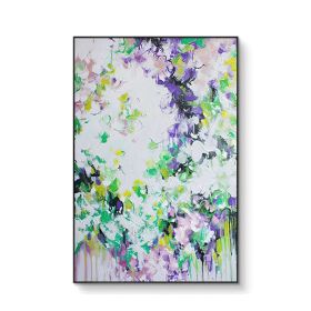 100% Unique Abstract Wall Art Hand Painted Personality Painting Beautiful On Canvas Modern Flower Pictures Home Decoration (size: 70x140cm)