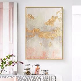 Handmade Abstract Oil Painting Top Selling Wall Art Modern Minimalist Pink Picture Canvas Home Decor For Living Room No Frame (size: 50x70cm)