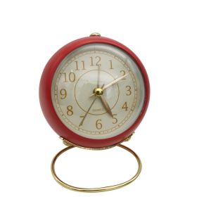 Creative Alarm Clock Vintage Desk Clock (Color: Red)