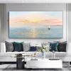 Hand-painted oil painting european-style elegant hanging painting sunrise snow mountain decorative painting fantasy vertical murals large fresh knife