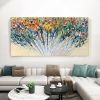 Handmade Large Abstract Oil Painting on Canvas;  Original Textured Boho Wall Art Green Fancy Acrylic Painting Modern Living Room Home Decor