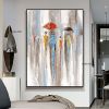 Oil Painting Hand Painted Vertical Abstract People Contemporary Modern Canvas Luxurious home corridor living room bedroom decoration art