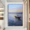 100% Handmade Sea Waves Canvas Painting Modern Ocean Seascape Artwork Pictures Thick Oil Wall Art Decoration For Office