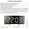 1pc Led Alarm Clock, Mirror Curved Screen, Digital Alarm Clock With Sleep Temperature For Students Bedroom, Living Room, Office And School