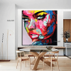 Handmade Oil Painting  Hand Painted Wall Art On Canvas Beauty Women Face Colorful Portrait Abstract Modern Home  Living Room hallway bedroom luxurious