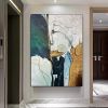 Oil Painting Hand Painted Vertical Abstract Animals Contemporary Modern Rolled Canvas  Living Room hallway bedroom luxurious decorative painting