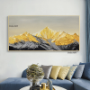 Handmade Original Golden Mountain Oil Painting Abstract Gold Painting Snow Mountain Painting Living Room Decor Winter Snow Scene Living Room hallway b