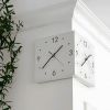 Nordic Square Modern Corner Wall Clock with Sensor Night Light Christmas Gifts